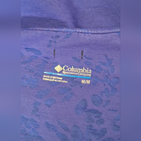 Columbia size M purple short sleeve shirt - Picture 4 of 6